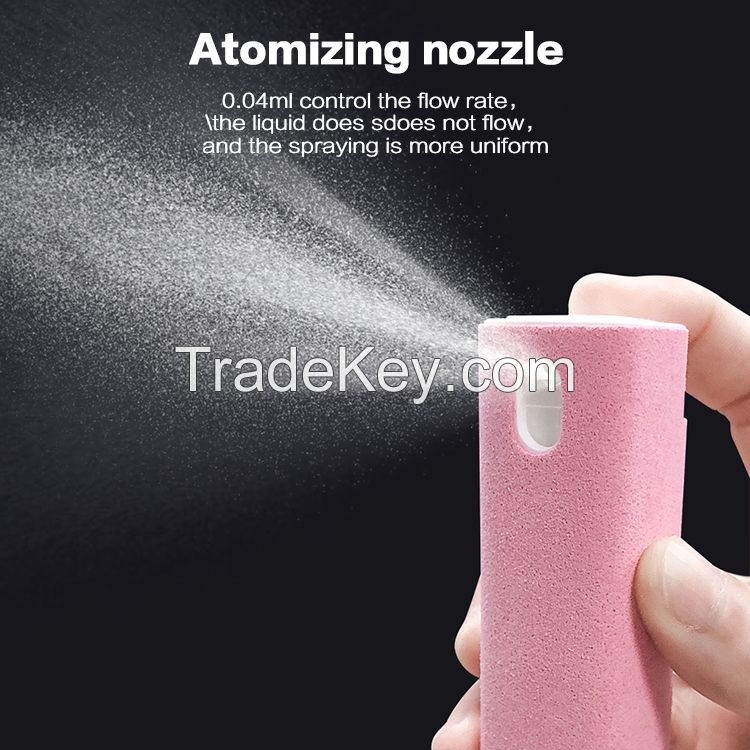 2In1 Phone Screen Cleaner Spray 10ML Portable Reusable Touchscreen Mist Cleaner with Microfiber Cloth for Phones Laptops Cleanin
