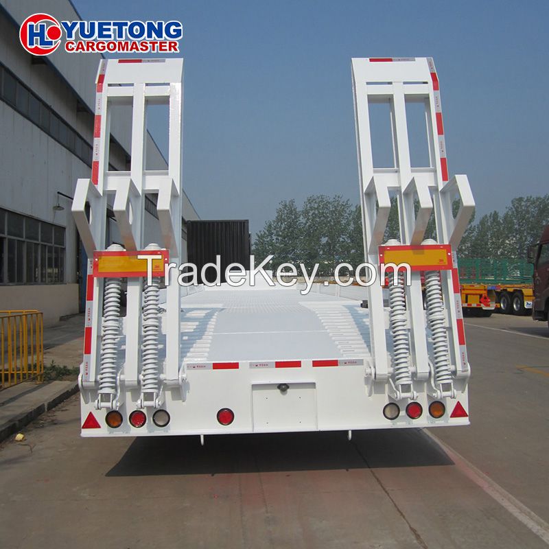 Good Quality Different Utility Low Boy Gooseneck Semi Truck Air Suspension 80 Tons Loader Low Bed Semi Trailer