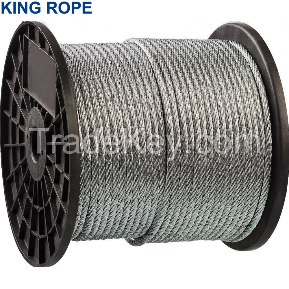 35x7 19x7 Non- Rotating Wire Rope 10mm 12mm Ungalvanized Galvanized wire rope Crane wire rope