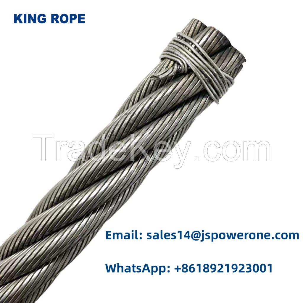 35x7 19x7 Non- Rotating Wire Rope 10mm 12mm Ungalvanized Galvanized wire rope Crane wire rope