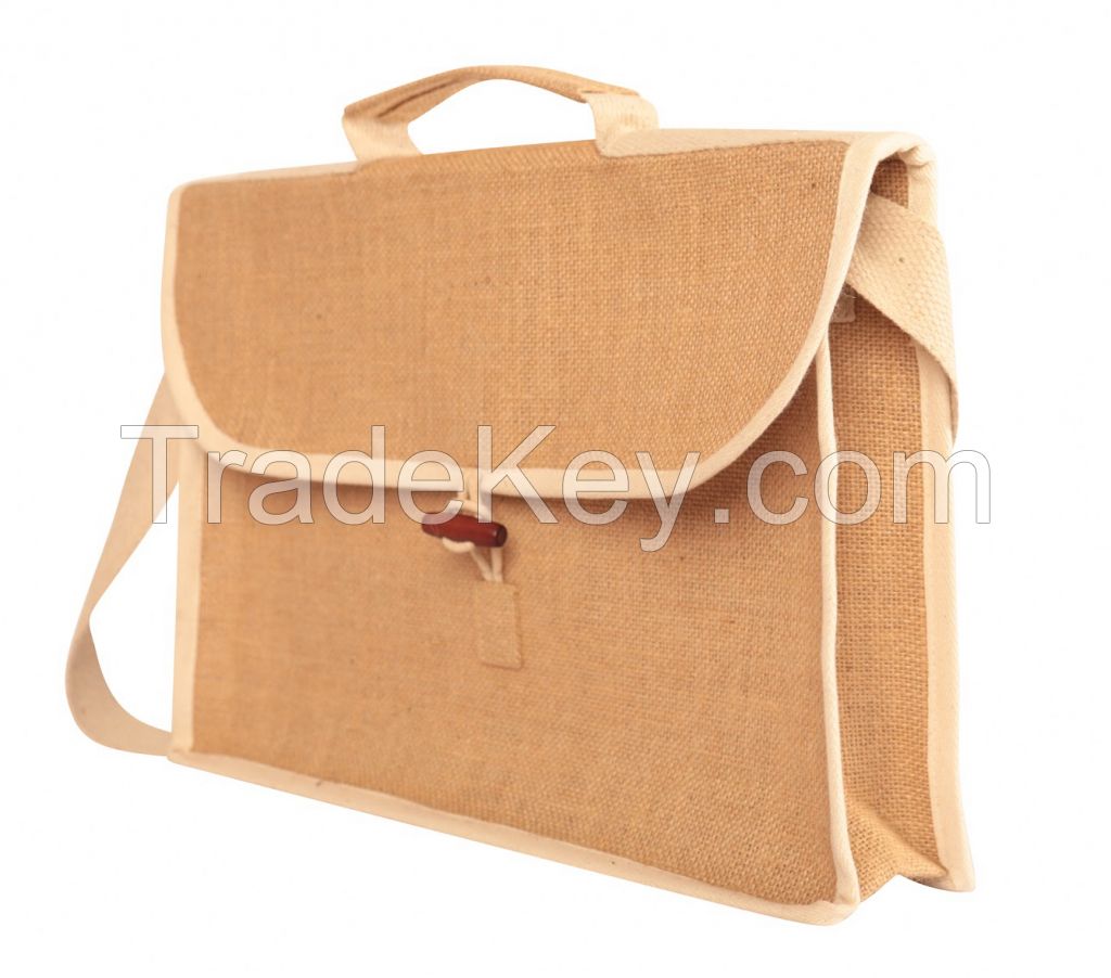 Natural Jute Laptop Bag - Stylish Work and Travel Companion