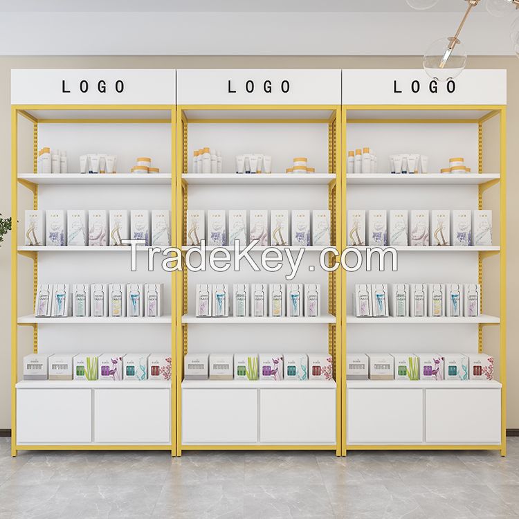 beauty products & make up & cosmetic display shelves with led