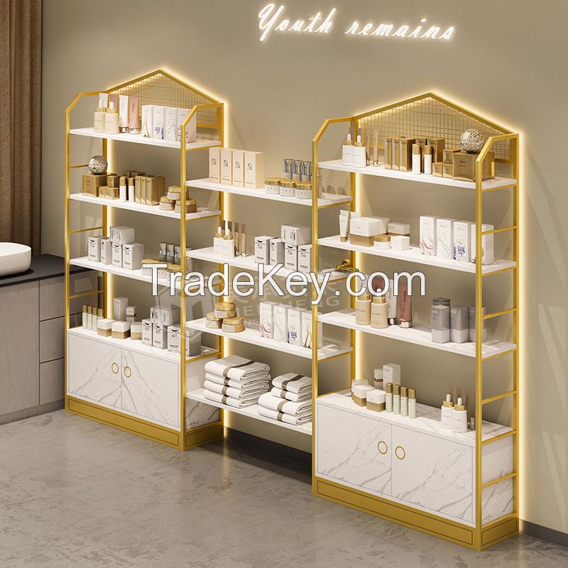 beauty products & make up & cosmetic display shelves with led