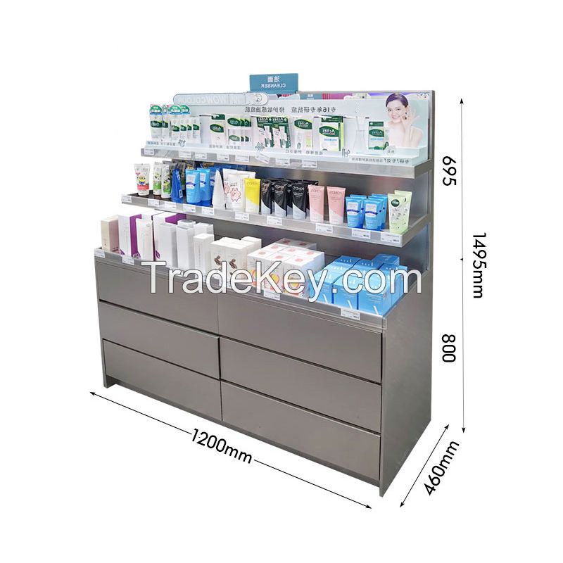 beauty products &amp; make up &amp; cosmetic display shelves with led