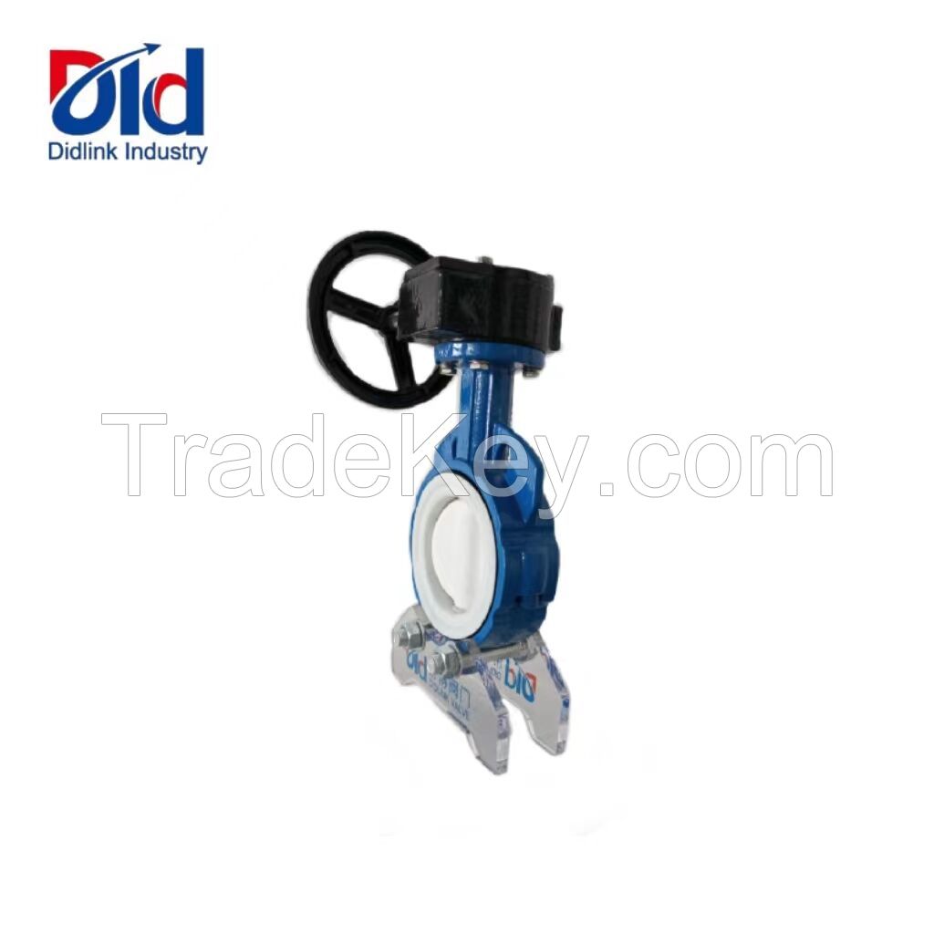 Wafer type BS5155 butterfly valve PN10 PN16 used rubber seated with worm gear water oil media