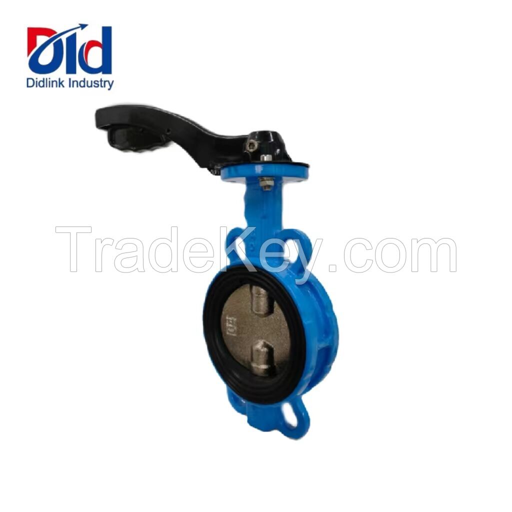 Wholesale manual sanitary flanged butterfly valve cast iron EPDM seat wafer 4&quot; stainless steel manual butterfly valve