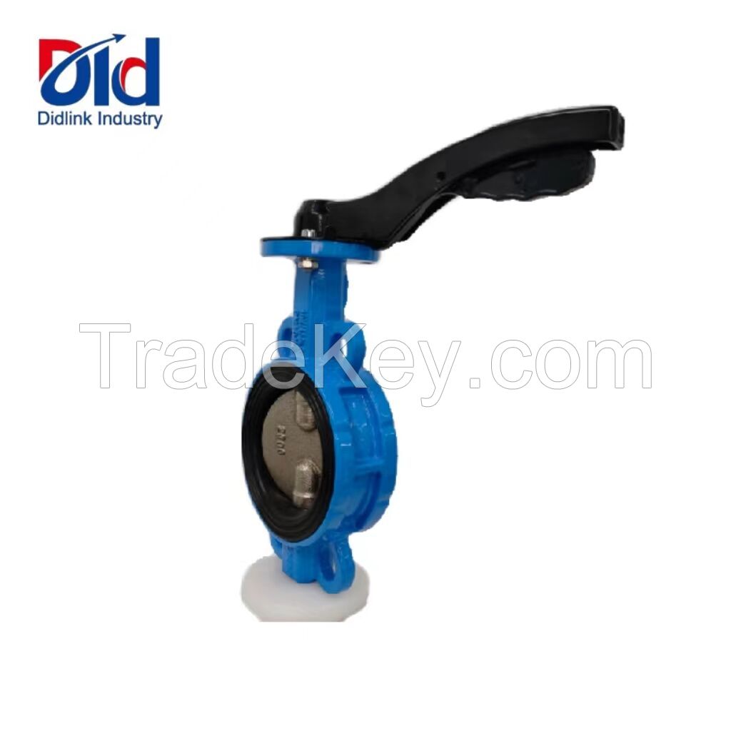 Wholesale manual sanitary flanged butterfly valve cast iron EPDM seat wafer 4" stainless steel manual butterfly valve