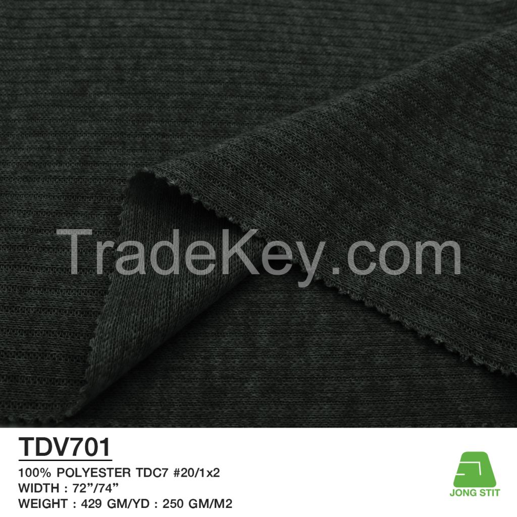 Rib Melange Knitted Fabric