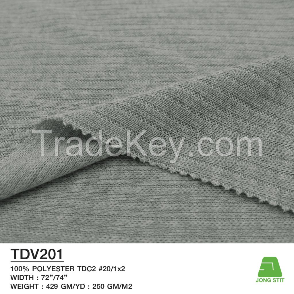 Rib Melange Knitted Fabric