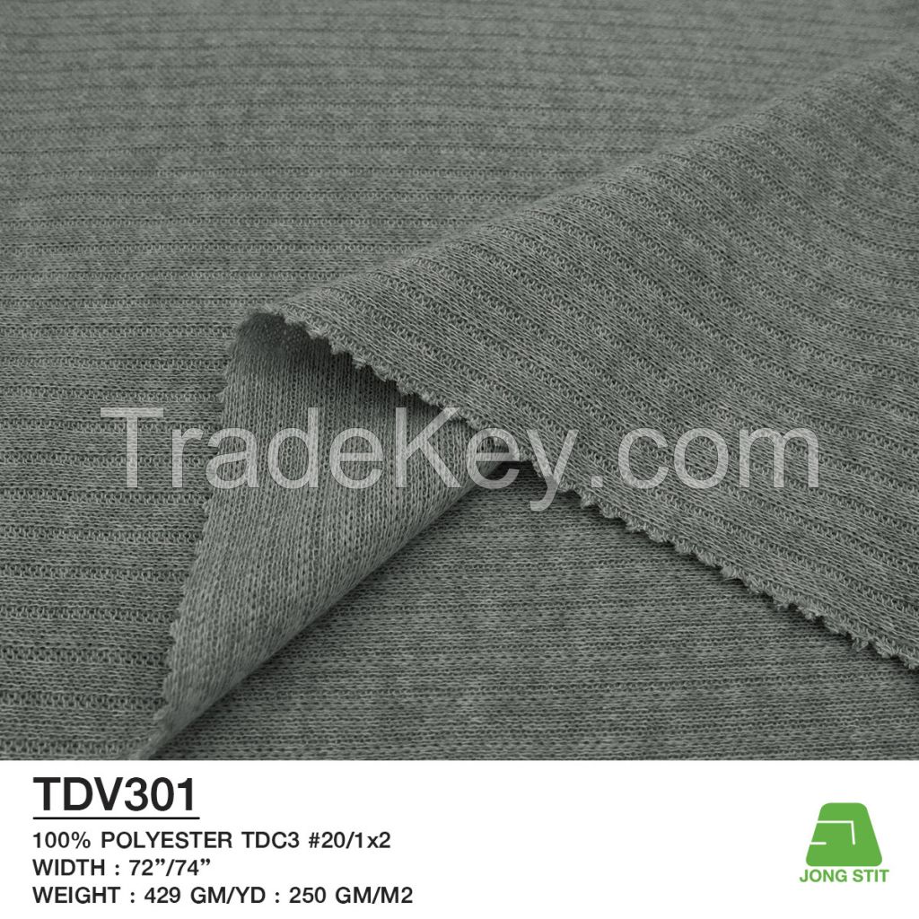 Rib Melange Knitted Fabric