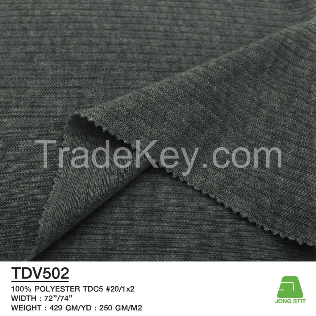 Rib Melange Knitted Fabric