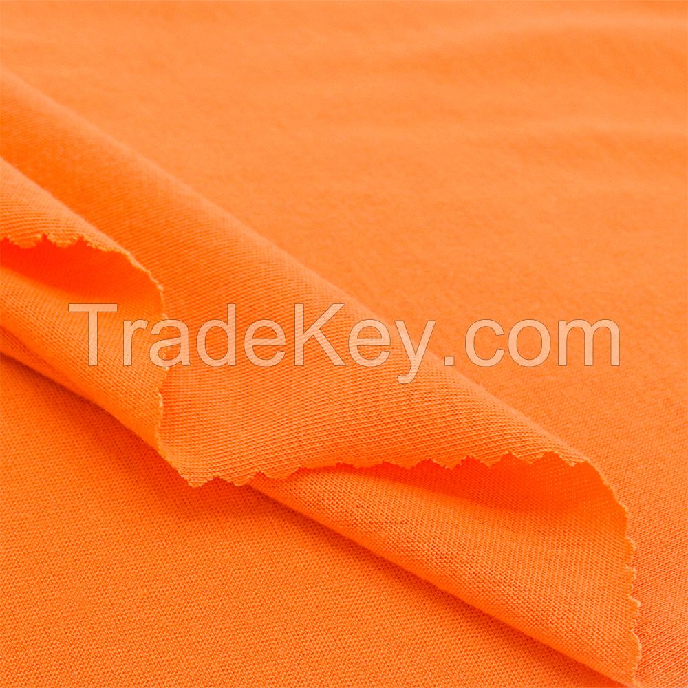 S677 Spun Polyester Single Jersey  Knitted Fabric