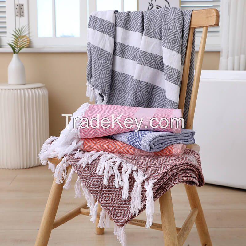 Custom fringed bath towel cotton turkish towels towel