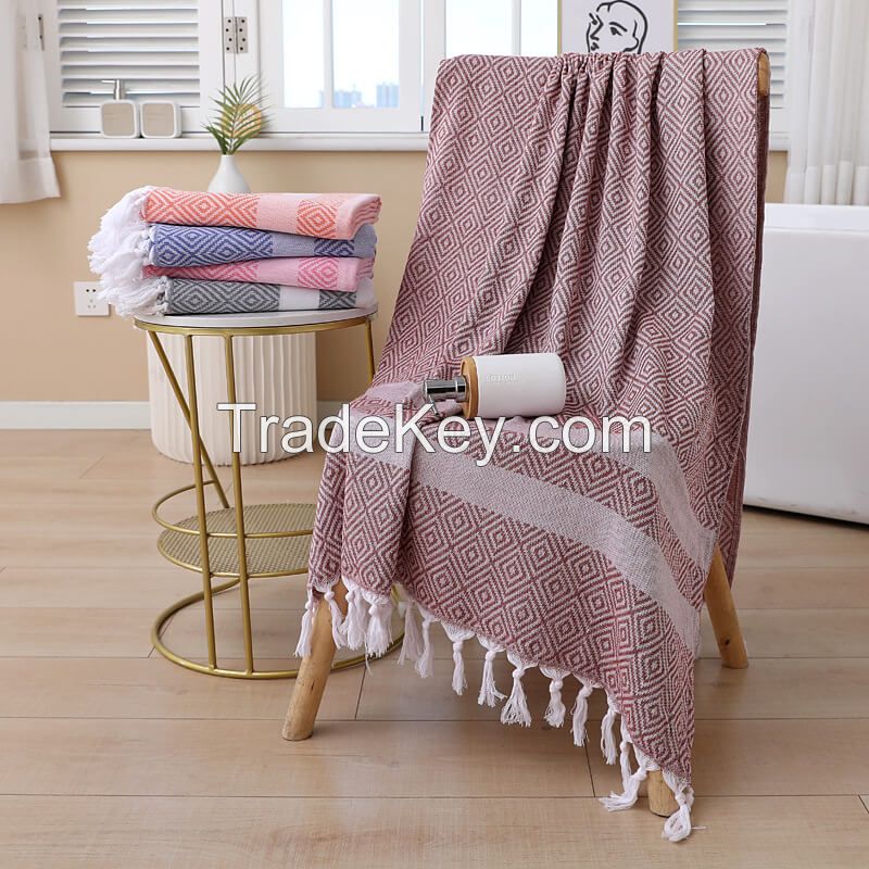 Custom fringed bath towel cotton turkish towels towel