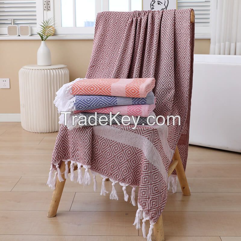 Custom fringed bath towel cotton turkish towels towel