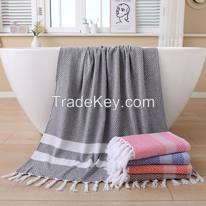 Custom fringed bath towel cotton turkish towels towel