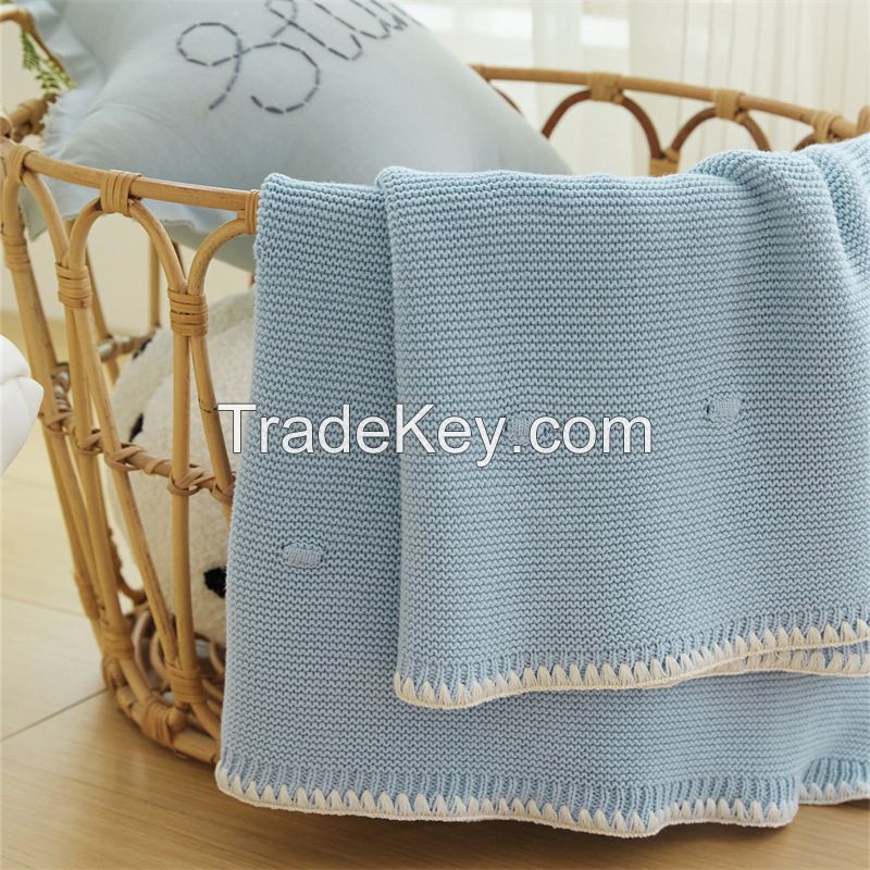 100% cotton Oeko friendly crochet blanket for babies