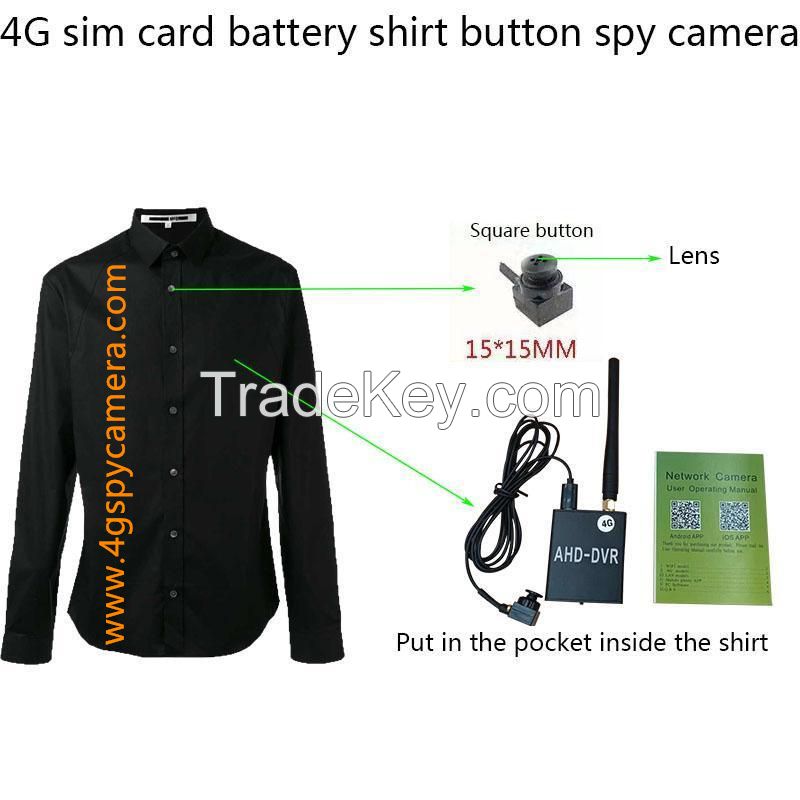 4G shirt button Spy camera