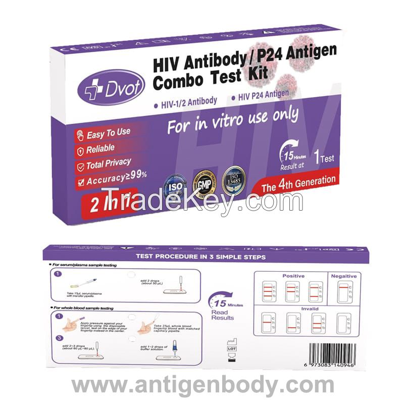 HIV test kit HIV 1 2 antibody p24 antigen test kit HPV 16 18 manufacturers