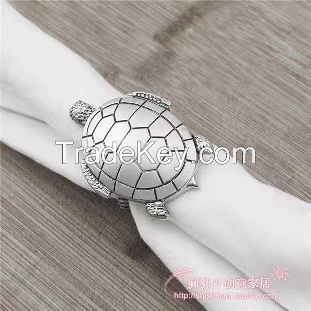 Luxury Tortoise Metal Daily Napkin Rings Holder