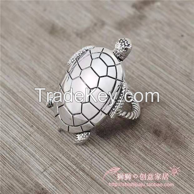 Luxury Tortoise Metal Daily Napkin Rings Holder