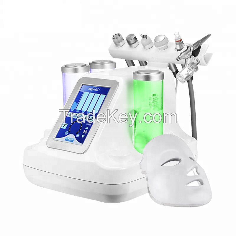 7 in 1 Ultra-micro bubbles skin beauty instrument hydrogen facial oxygen with 7 Colors LED Therapy Beauty Mask Skin Rejuvenation
