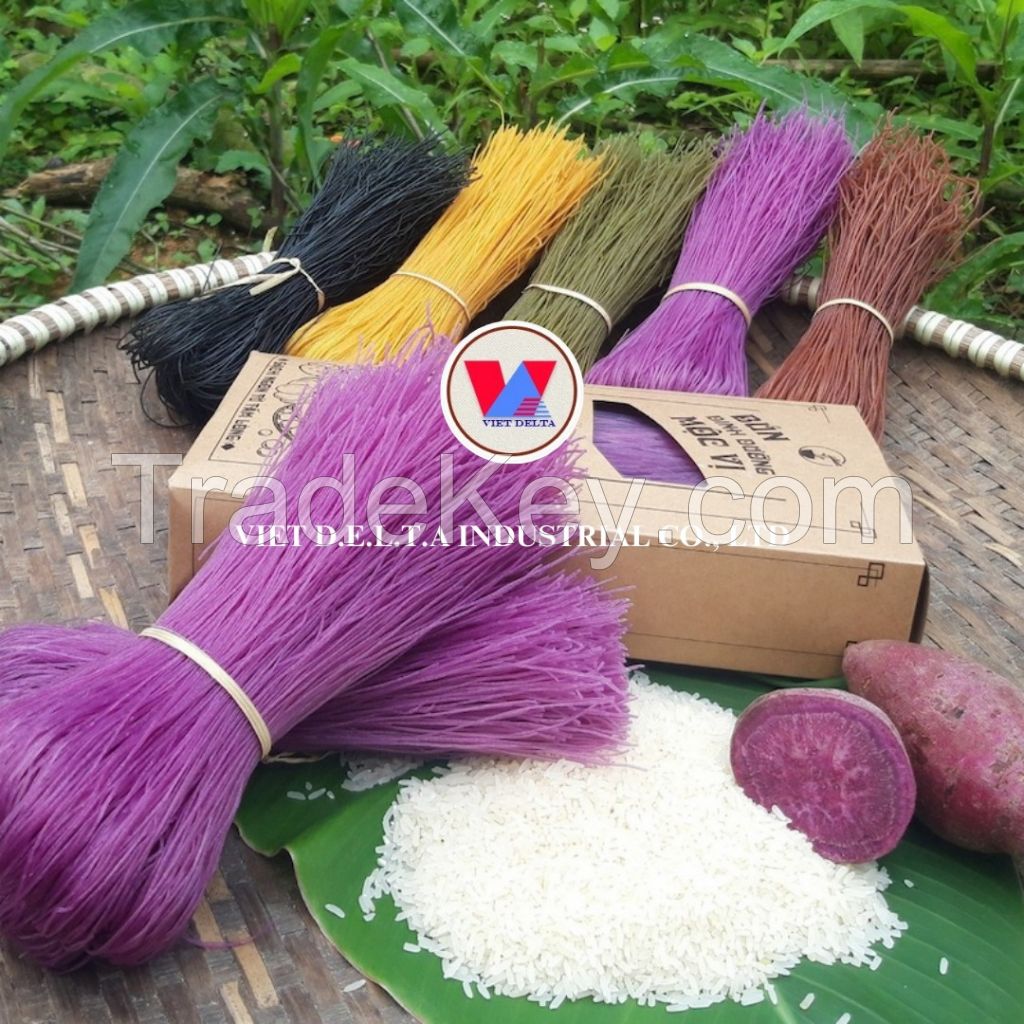 500G Purple Sweet Potato Rice Vermicelli Box Packaging Home Cooking Mild Sweet Flavor Gluten-free