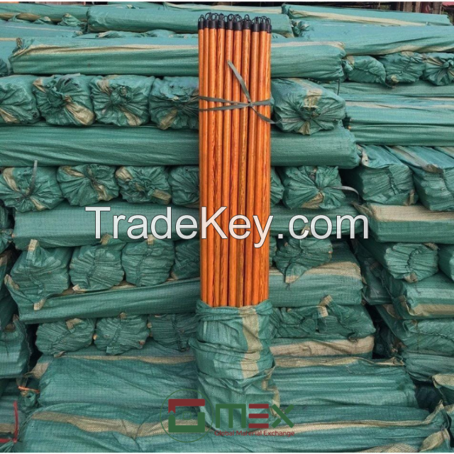 Wooden Broom Handle Sticks Raw and PVC Coated 100% Eucalyptus