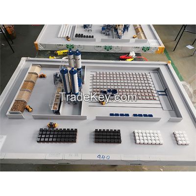 Pallet-free mobile fully automatic block production line