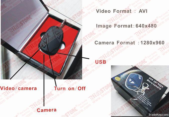 Keychain Car Key Security Spy Camera with Micro SD Slot