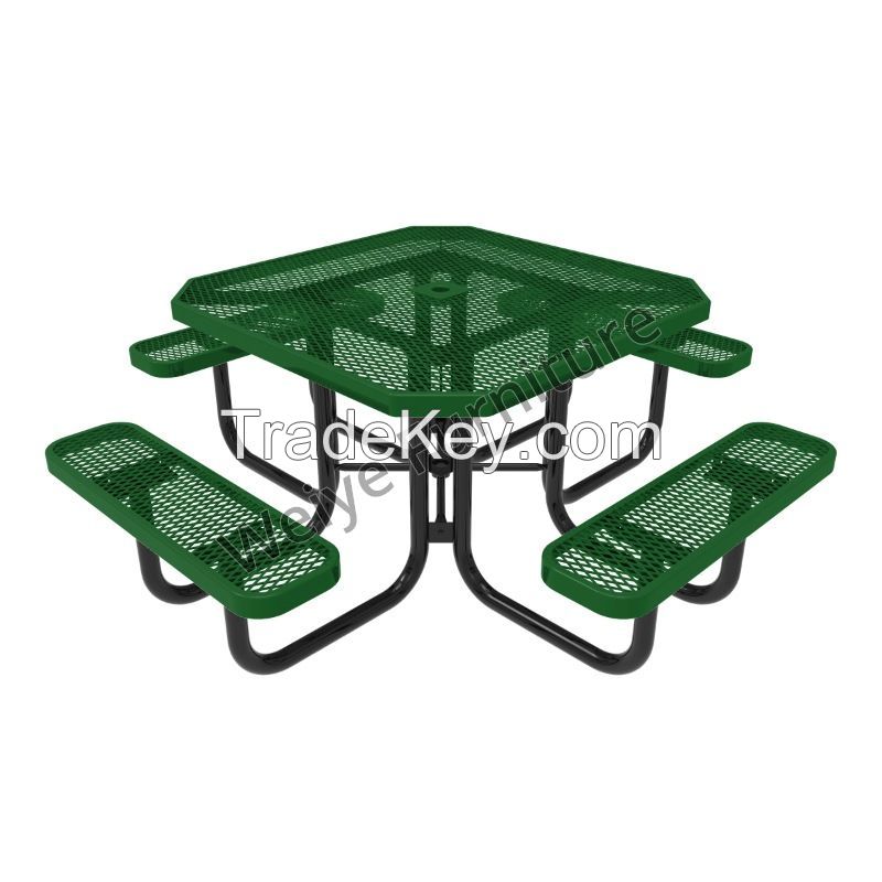 Heavy Duty Thermoplastic Coating Picnic Tables Round/Square