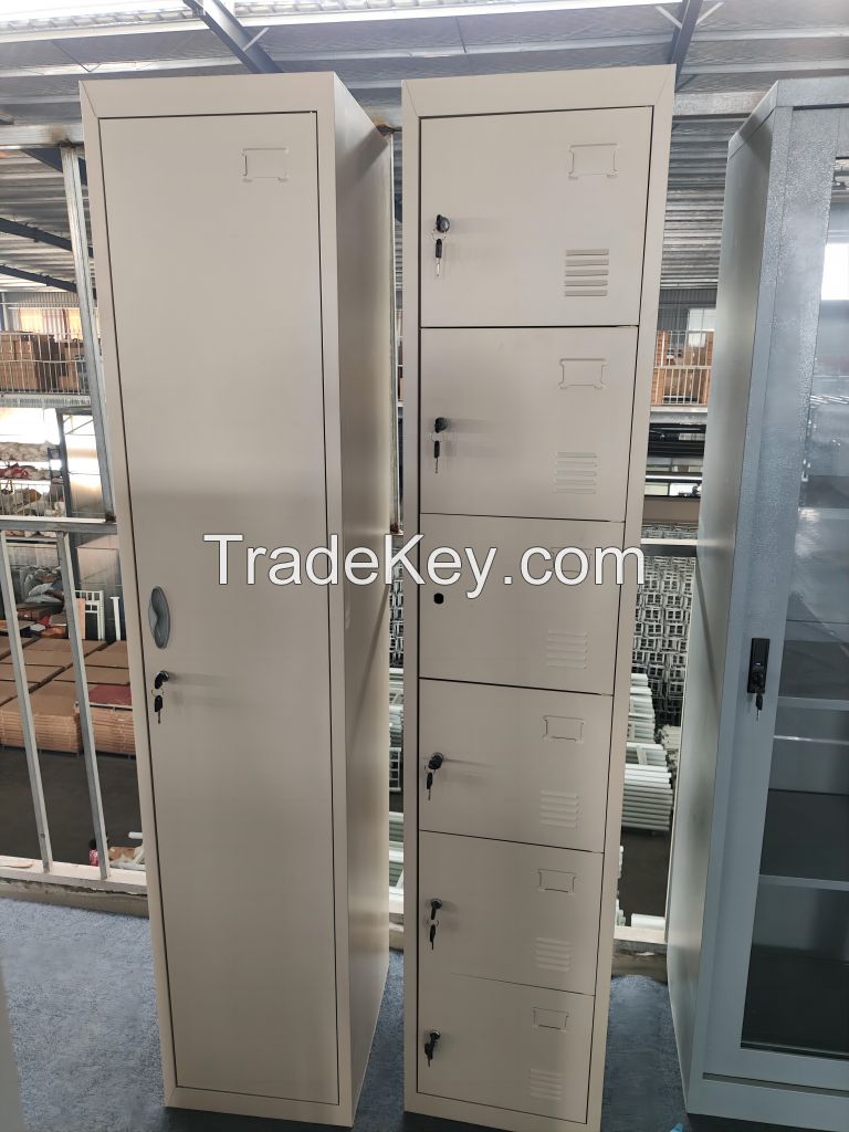 Customized 1 Door 2 Door 6 Door Steel Locker Metal Locker Cabinet Labor Furniture