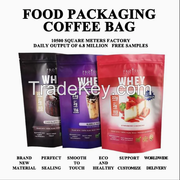 Side Sealing Laminated Plastic Bag for Food Medicine Medical Clothing Sealed Fresh Shopping Food Packaging Packing Coffee Tea Package