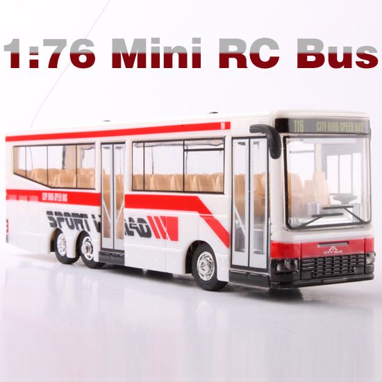 4 channel 1:76 RC Bus  mini RC bus with light, 4CH rc bus, RC toys   rc bus toy