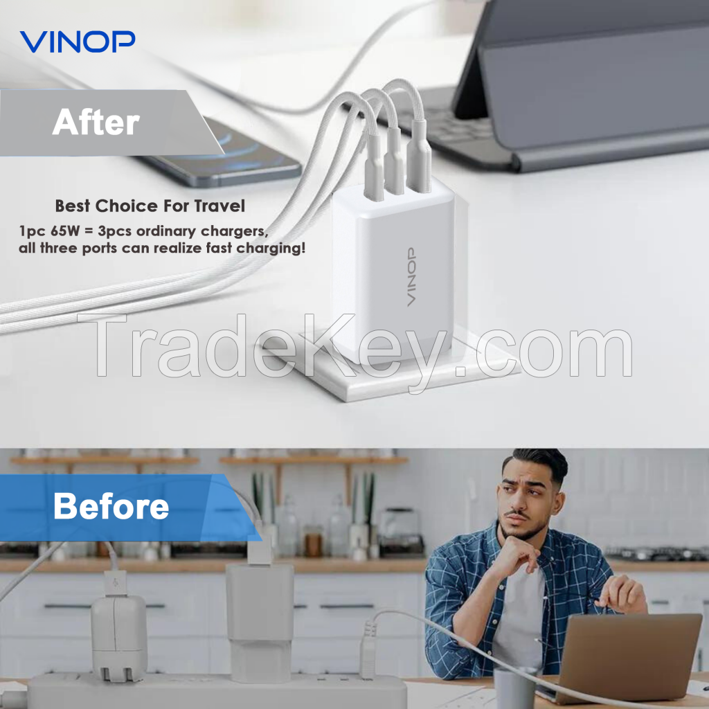 VINOP PD65W 2C+A GaN Fast Charger