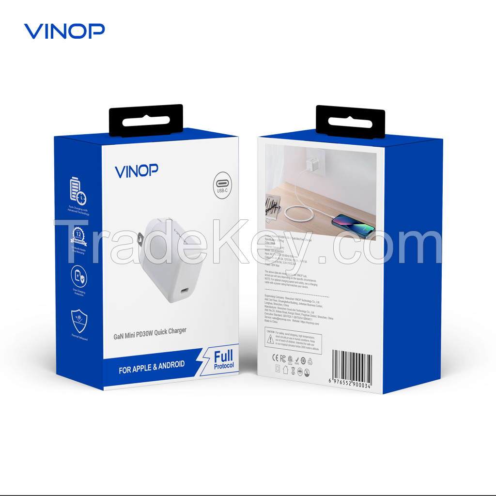 VINOP PD30W USB-C GaN Mini Fast Charger