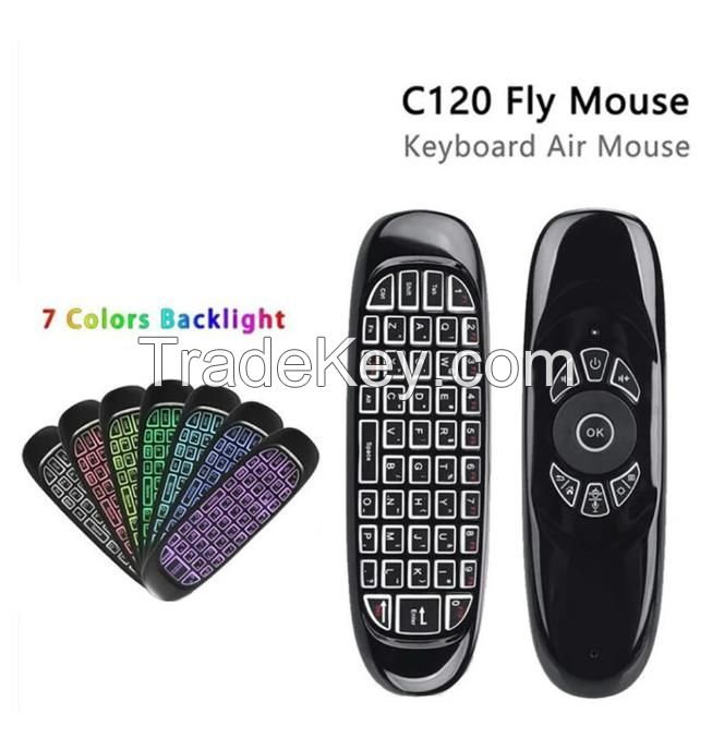 C120 Air mouse with Gyroscope,QWERT Keyboard Compatible for Android,Windows,Mac OS,Linux