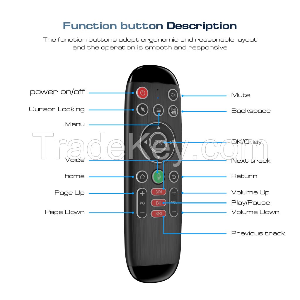 M6 2.4G Wireless Mini Keyboard with Gyroscope Voice Flying Mouse remote-control