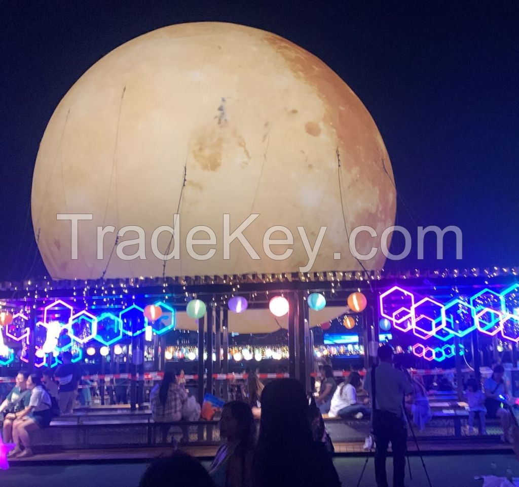 Giant Advertising Decoration Inflatable Moon Model Large Inflatable moon star sun decoration Balloon with Led Light