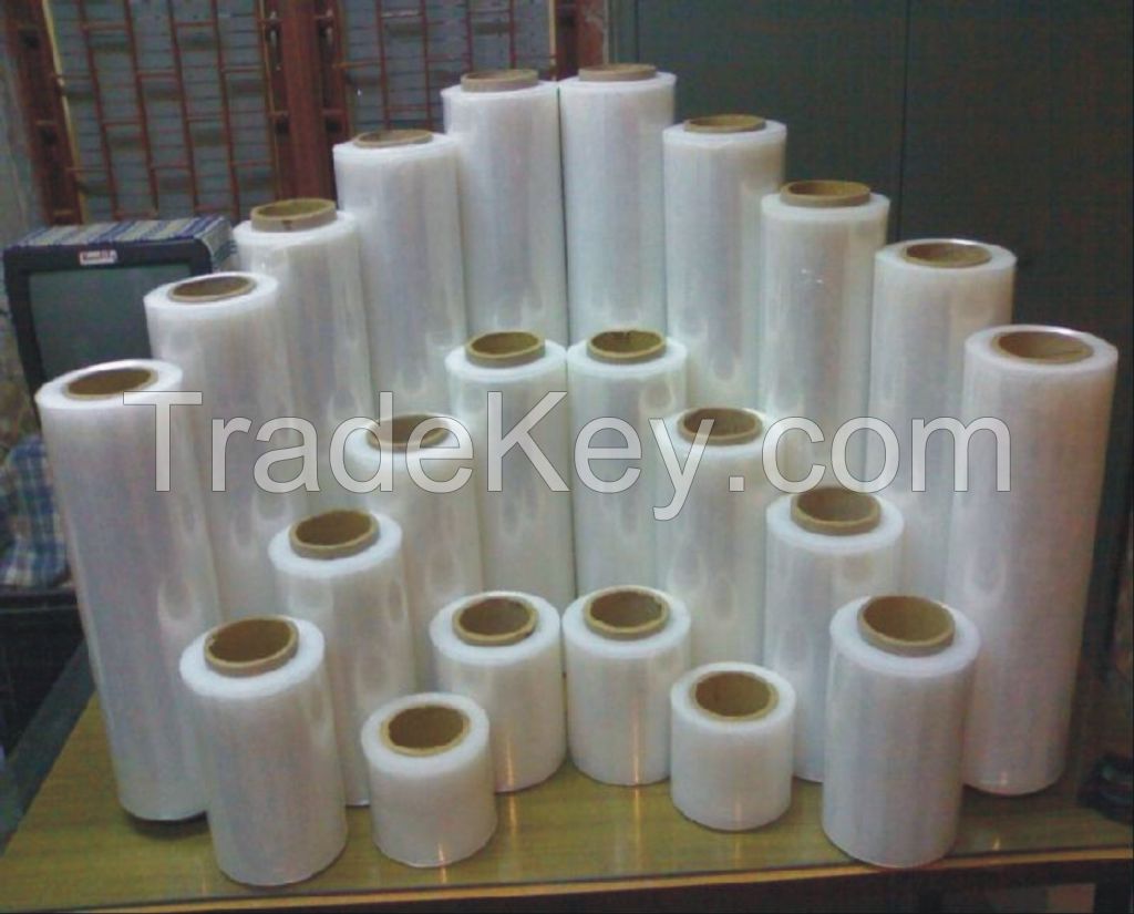 20micron Roll PE Stretch Film by machine use