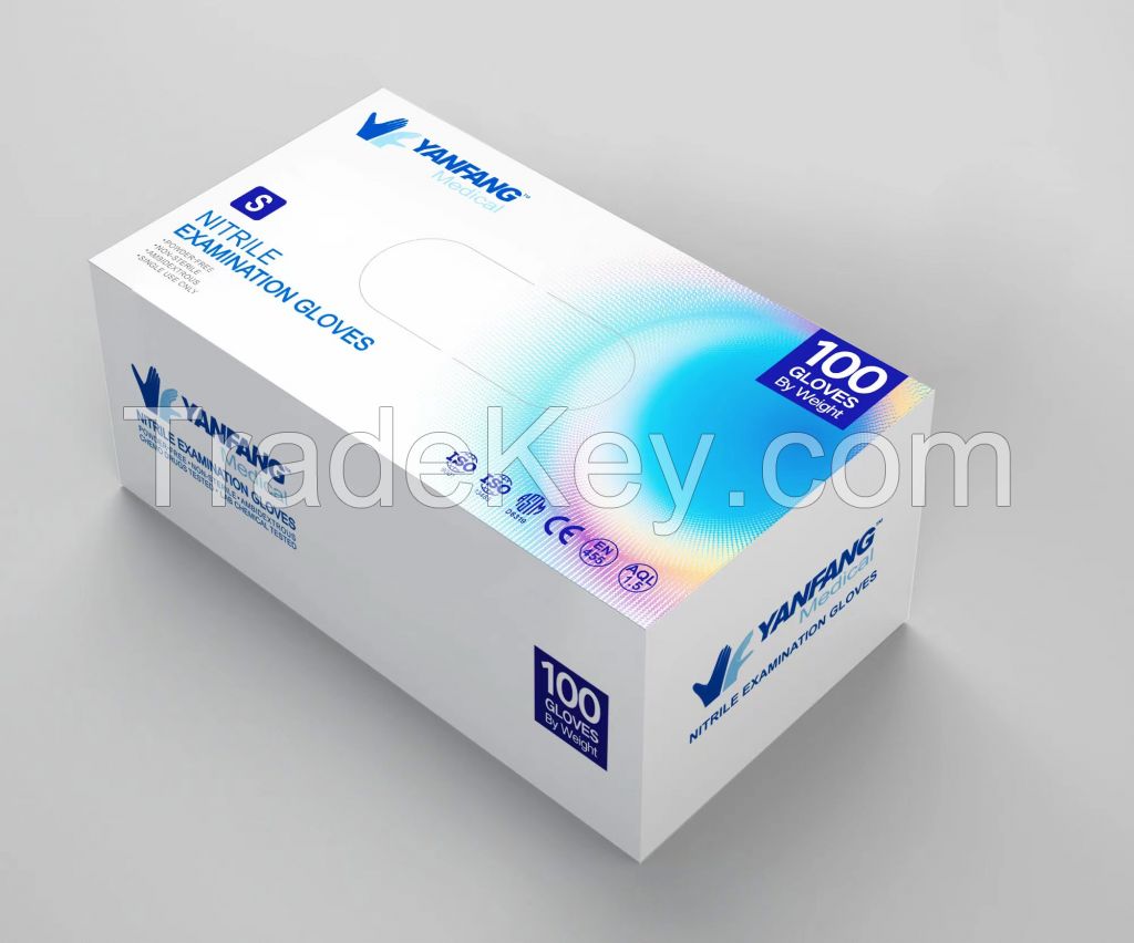 blue medical nitrile gloves from China