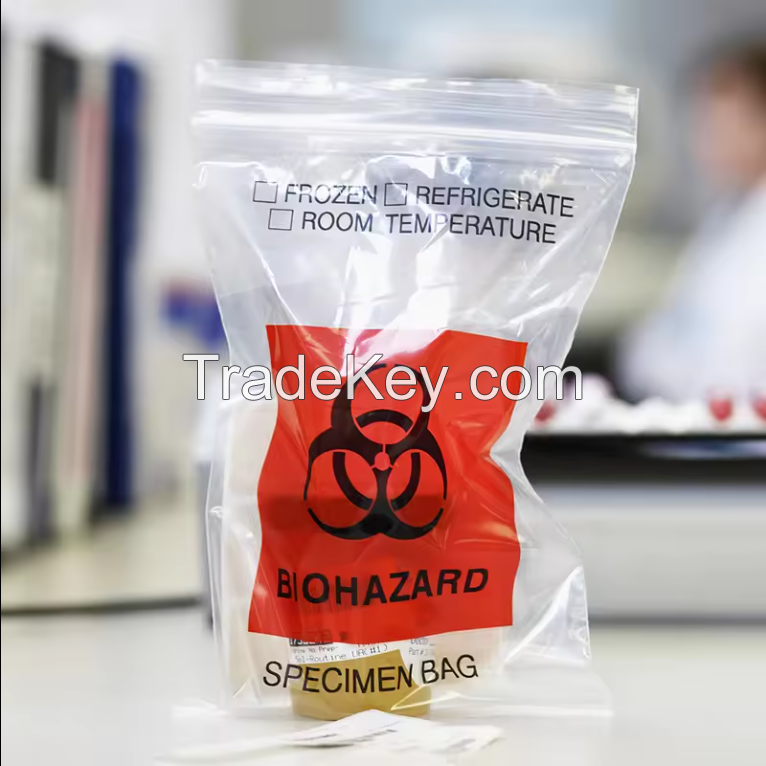 Custom Ldpe Self Sealing Poly Specimen Bag Self Adhesive Specimen Bag with Pouch