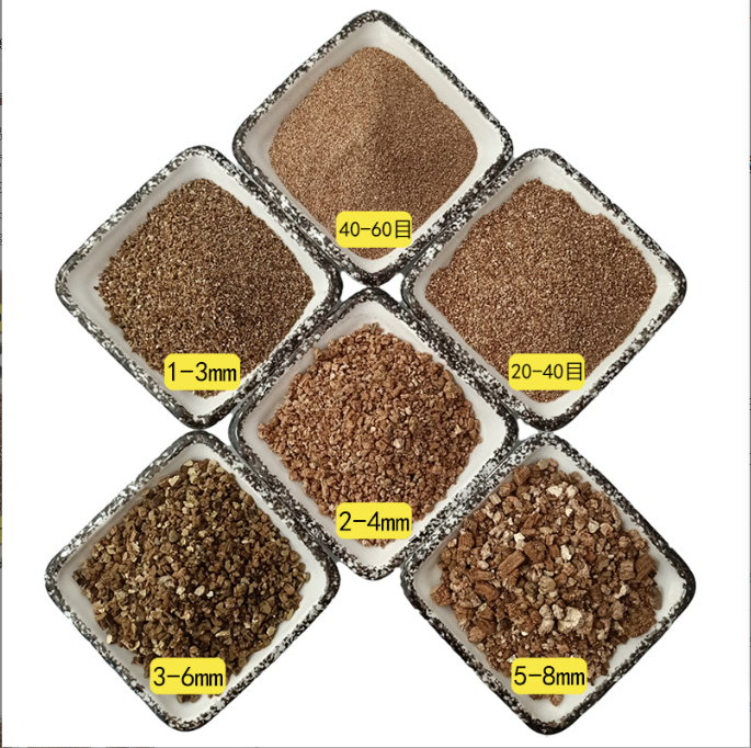 Gardening and Planting Used Soilless Matrix Golden Expanded Vermiculite