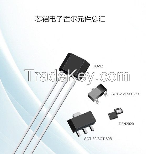 Three axis Hall sensor, omnidirectional magnetic induction Hall element