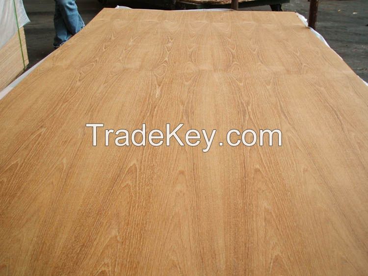 MDF Core Teak Plywood in Crown Face