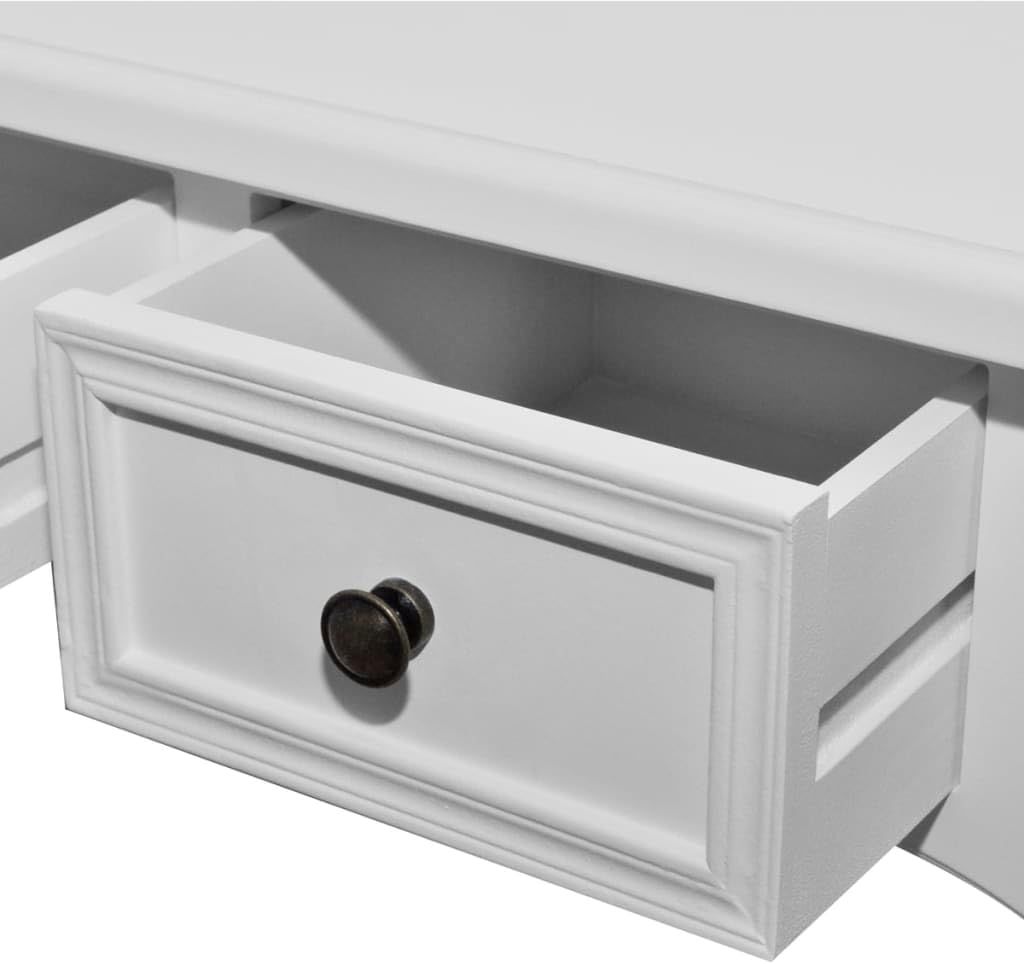 Console Table 3 Drawers 100x35x78H cm Banio white color