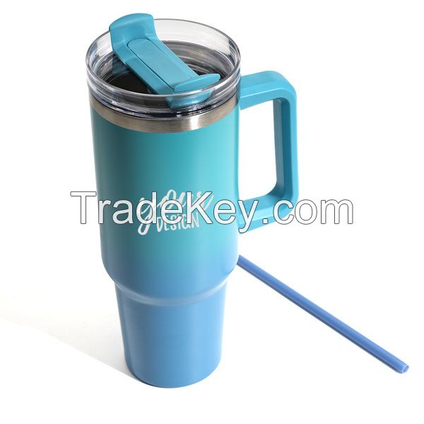 30 oz. Vacuum Insulated Tumbler With Handle And Straw