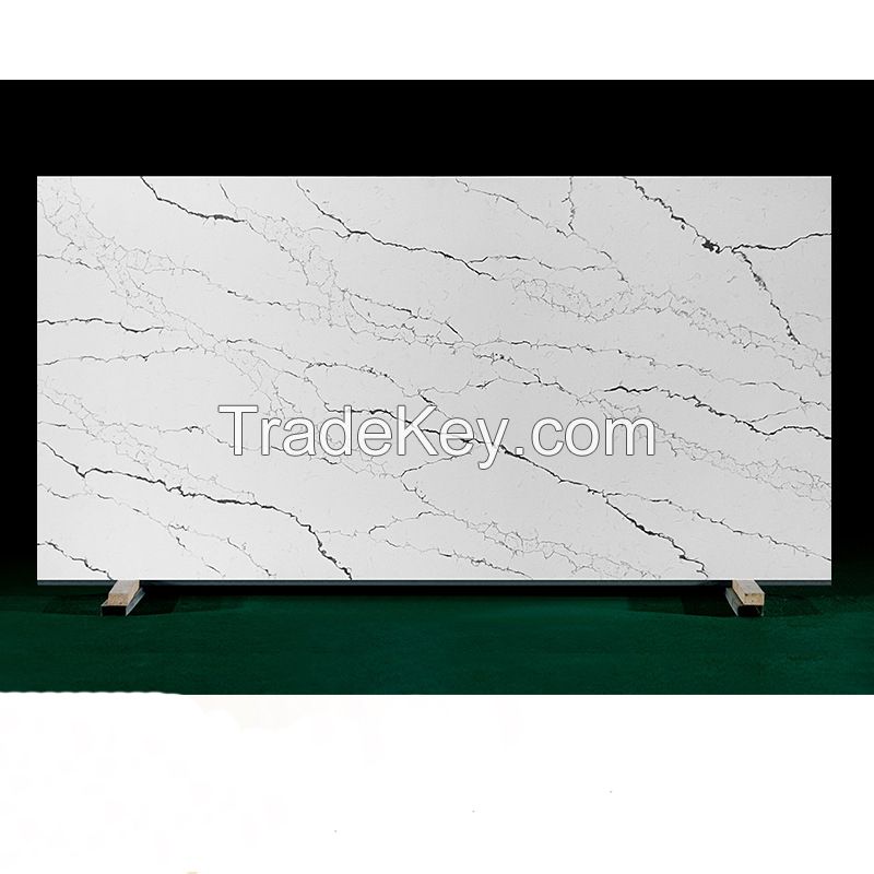 Custom multi size matte calacatta panel acrylic wall slab artificial stone solid surface sheets