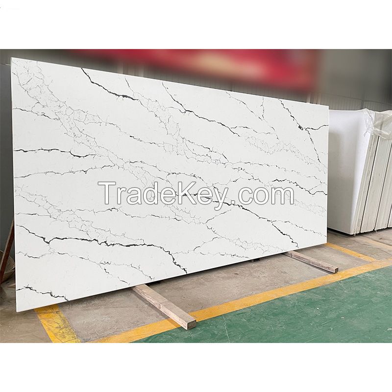 Custom multi size matte calacatta panel acrylic wall slab artificial stone solid surface sheets