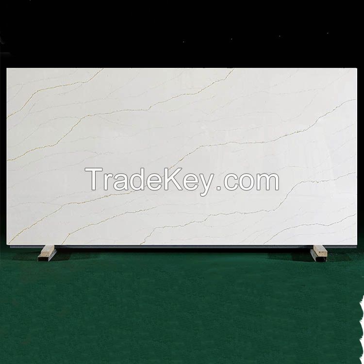 Wholesaler Price White Artificial Customized Quartz Slabs Countertop Stones